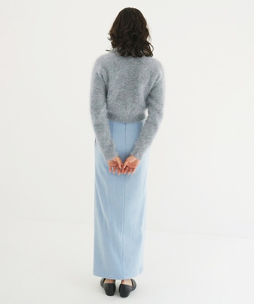 CLANE(クラネ)の「ANGORA SHORT KNIT CARDIGAN(カーディガン/ボレロ・レディース・オレンジ/ブルー/アイボリー・2/1)」の13枚目の写真