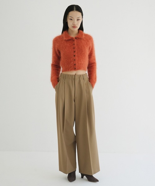 セール】ANGORA SHORT KNIT CARDIGAN（カーディガン/ボレロ）｜CLANE
