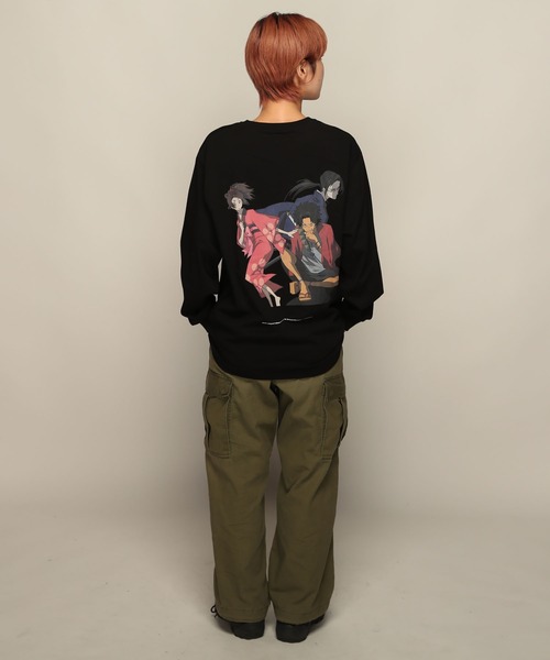 YEN TOWN MARKET(イェンタウンマーケット)の「【SAMURAI CHAMPLOO】サムライチャンプルー バックビジュアル ロングスリーブTEE(Tシャツ/カットソー・メンズ・ブラック/ホワイト・XL/L/M)」の4枚目の写真