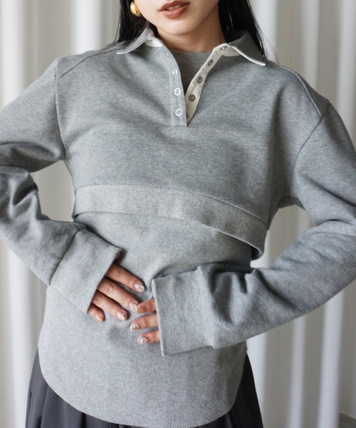 Ameri（アメリ）の「UND BOX SHOULDER CUT TOP（Tシャツ/カットソー