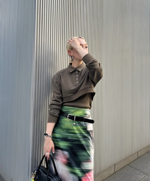 Ameri（アメリ）の「UND BOX SHOULDER CUT TOP（Tシャツ/カットソー