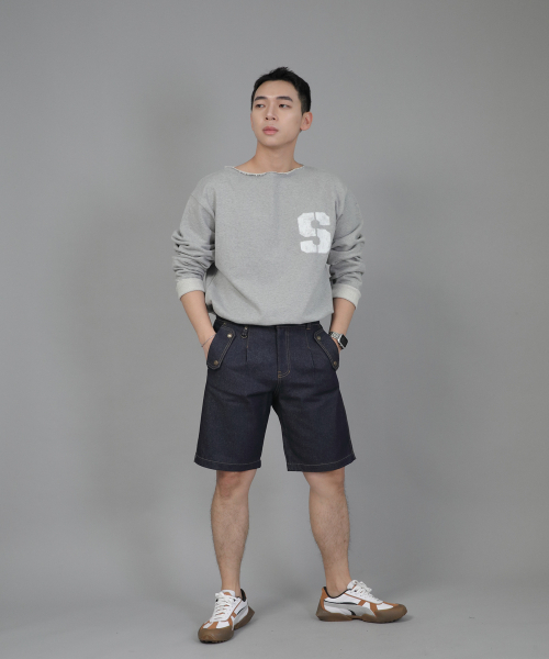 SAINTCREW（セントクルー）の「イングリッシュマン ハーフバンドデニムショーツ EMH-339 インディゴ（その他パンツ・メンズ・その他・MEDIUM/LARGE/X-LARGE）」の4枚目の写真