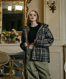 OPUS 0012（オーパス0012）の「Op. 03 FAKE JACK PADDED HOOD SHIRTS BROWN（その他アウター）」