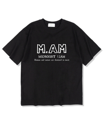 M.AMロゴ 半袖Tシャツ ブラック