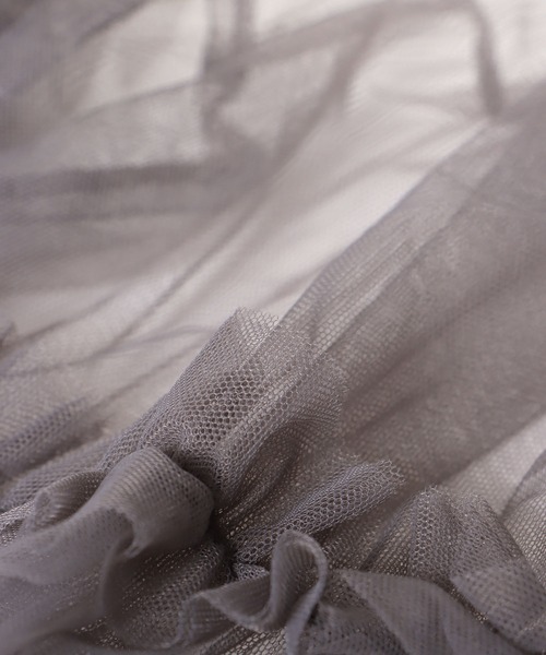 Cepica(セピカ)の「【ANDRESD】DECORATIVE TULLE TOPS(Tシャツ/カットソー・レディース・ベージュ/ドット/チャコールグレー・FREE)」の11枚目の写真