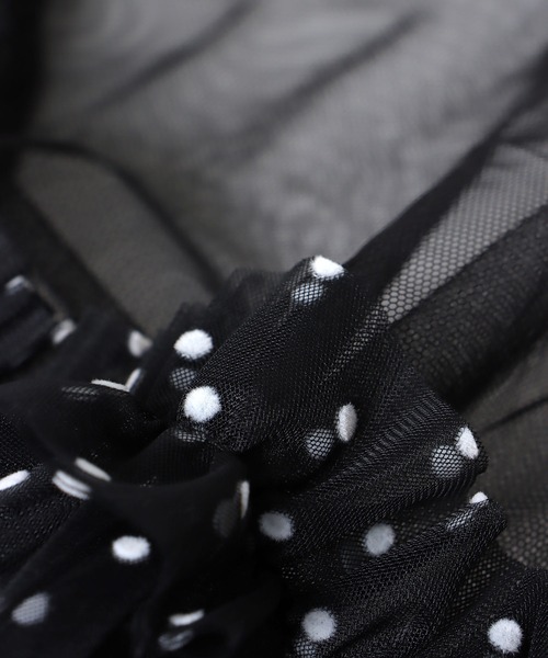 Cepica(セピカ)の「【ANDRESD】DECORATIVE TULLE TOPS(Tシャツ/カットソー・レディース・ベージュ/ドット/チャコールグレー・FREE)」の21枚目の写真