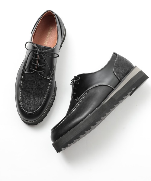 MAISON CLUB(メゾンクラブ)の「【MAISON CLUB】SHARK SOLE COMBINATION U-tip SHOES BY REMER CY シャークソールシューズ(ドレスシューズ・メンズ・ブラック/ブラック系その他2・L/LL/M/S)」の8枚目の写真