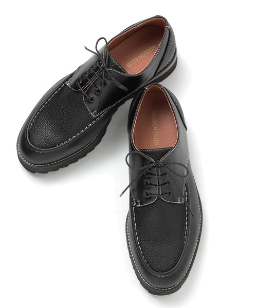 MAISON CLUB(メゾンクラブ)の「【MAISON CLUB】SHARK SOLE COMBINATION U-tip SHOES BY REMER CY シャークソールシューズ(ドレスシューズ・メンズ・ブラック/ブラック系その他2・L/LL/M/S)」の7枚目の写真
