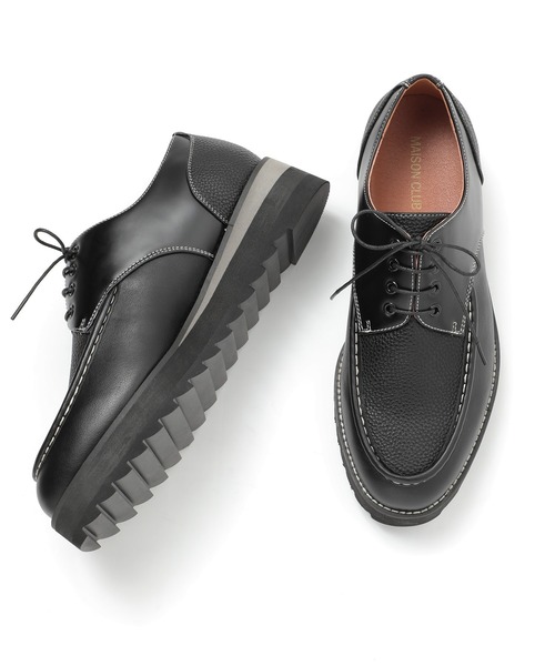 MAISON CLUB(メゾンクラブ)の「【MAISON CLUB】SHARK SOLE COMBINATION U-tip SHOES BY REMER CY シャークソールシューズ(ドレスシューズ・メンズ・ブラック/ブラック系その他2・L/LL/M/S)」の6枚目の写真
