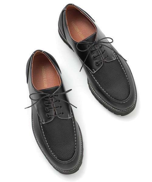 MAISON CLUB(メゾンクラブ)の「【MAISON CLUB】SHARK SOLE COMBINATION U-tip SHOES BY REMER CY シャークソールシューズ(ドレスシューズ・メンズ・ブラック/ブラック系その他2・L/LL/M/S)」の5枚目の写真