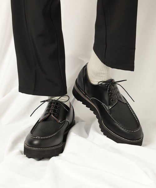 MAISON CLUB(メゾンクラブ)の「【MAISON CLUB】SHARK SOLE COMBINATION U-tip SHOES BY REMER CY シャークソールシューズ(ドレスシューズ・メンズ・ブラック/ブラック系その他2・L/LL/M/S)」の11枚目の写真