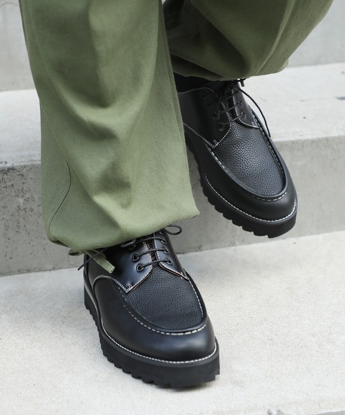 MAISON CLUB(メゾンクラブ)の「【MAISON CLUB】SHARK SOLE COMBINATION U-tip SHOES BY REMER CY シャークソールシューズ(ドレスシューズ・メンズ・ブラック/ブラック系その他2・L/LL/M/S)」の16枚目の写真