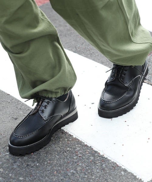 MAISON CLUB(メゾンクラブ)の「【MAISON CLUB】SHARK SOLE COMBINATION U-tip SHOES BY REMER CY シャークソールシューズ(ドレスシューズ・メンズ・ブラック/ブラック系その他2・L/LL/M/S)」の12枚目の写真