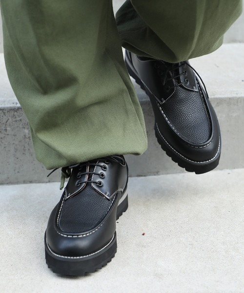 MAISON CLUB(メゾンクラブ)の「【MAISON CLUB】SHARK SOLE COMBINATION U-tip SHOES BY REMER CY シャークソールシューズ(ドレスシューズ・メンズ・ブラック/ブラック系その他2・L/LL/M/S)」の17枚目の写真