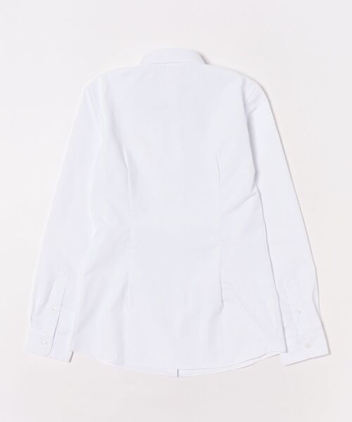 m.f.editorial(エムエフエディトリアル)の「【透け防止 形態安定 UVカット】m.f.エディトリアル レディース レギュラーカラー ビジネス ドレス 長袖 ブラウス(ビジネスシャツ・レディース・ホワイト・S/MEDIUM/LARGE/X-LARGE)」の3枚目の写真