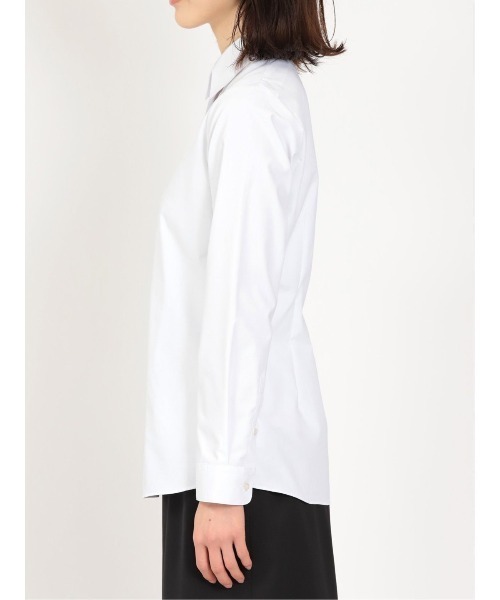 m.f.editorial(エムエフエディトリアル)の「【透け防止 形態安定 UVカット】m.f.エディトリアル レディース レギュラーカラー ビジネス ドレス 長袖 ブラウス(ビジネスシャツ・レディース・ホワイト・S/MEDIUM/LARGE/X-LARGE)」の7枚目の写真