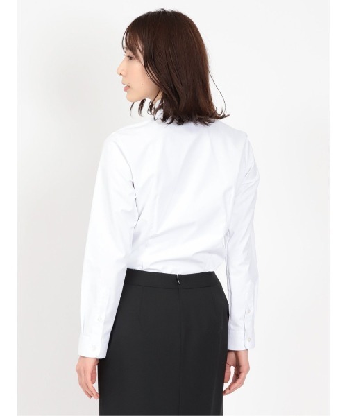 m.f.editorial(エムエフエディトリアル)の「【透け防止 形態安定 UVカット】m.f.エディトリアル レディース レギュラーカラー ビジネス ドレス 長袖 ブラウス(ビジネスシャツ・レディース・ホワイト・S/MEDIUM/LARGE/X-LARGE)」の12枚目の写真