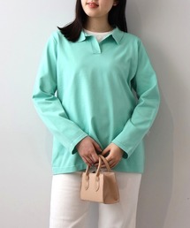 MB mint breeze（エムビーミントブリーズ）の「【L～5L 大きいサイズ】スキッパーニットポロ（ニット/セーター）」