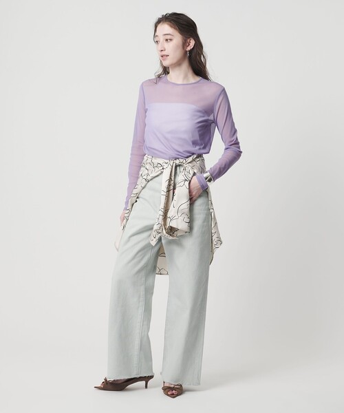 UNITED ARROWS(ユナイテッドアローズ)の「カットオフ デニムパンツ(デニムパンツ・レディース・その他1/ホワイト/ブラック/コバルトブルー・38/36/34)」の20枚目の写真
