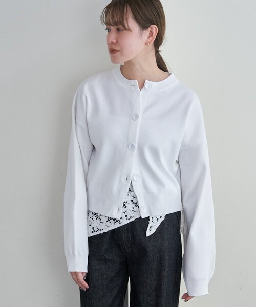 SHENERY（シーナリー）の「ソフトニットカーディガン（カーディガン/ボレロ・レディース・グレー/ピンク/ホワイト・FREE）」の2枚目の写真