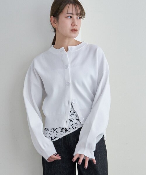 SHENERY（シーナリー）の「ソフトニットカーディガン（カーディガン/ボレロ・レディース・グレー/ピンク/ホワイト・FREE）」の8枚目の写真