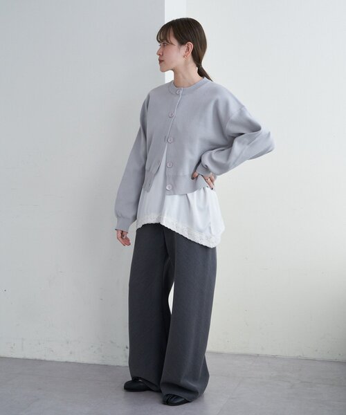 SHENERY（シーナリー）の「ソフトニットカーディガン（カーディガン/ボレロ・レディース・グレー/ピンク/ホワイト・FREE）」の14枚目の写真