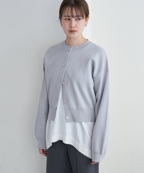 SHENERY（シーナリー）の「ソフトニットカーディガン（カーディガン/ボレロ・レディース・グレー/ピンク/ホワイト・FREE）」の16枚目の写真