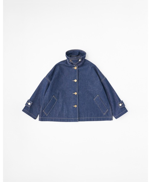 Traditional Weatherwear(トラディショナルウェザーウェア)の「MALTON B/T SHORT DENIM(ステンカラーコート・レディース・ワンウォッシュ・34/32/30)」の7枚目の写真