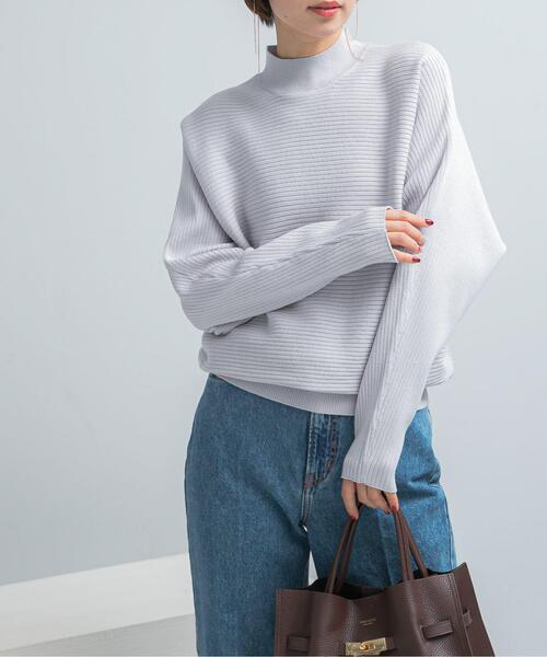 URBAN RESEARCH ROSSO WOMEN（アーバンリサーチ　ロッソ）の「ウォッシャブルアンチピリングドルマンニット（ニット/セーター・レディース・ネイビー/ブルー系その他/ブラウン/ベージュ系その他・FREE）」の4枚目の写真