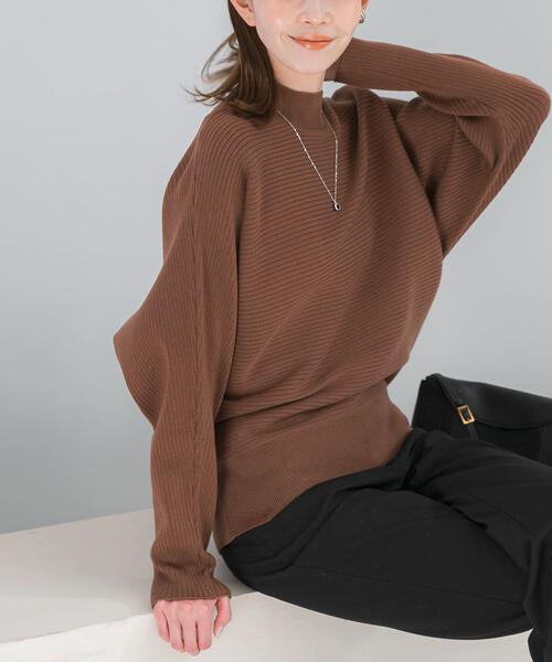 URBAN RESEARCH ROSSO WOMEN（アーバンリサーチ　ロッソ）の「ウォッシャブルアンチピリングドルマンニット（ニット/セーター・レディース・ネイビー/ブルー系その他/ブラウン/ベージュ系その他・FREE）」の21枚目の写真