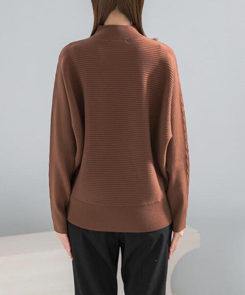 URBAN RESEARCH ROSSO WOMEN（アーバンリサーチ　ロッソ）の「ウォッシャブルアンチピリングドルマンニット（ニット/セーター・レディース・ネイビー/ブルー系その他/ブラウン/ベージュ系その他・FREE）」の18枚目の写真