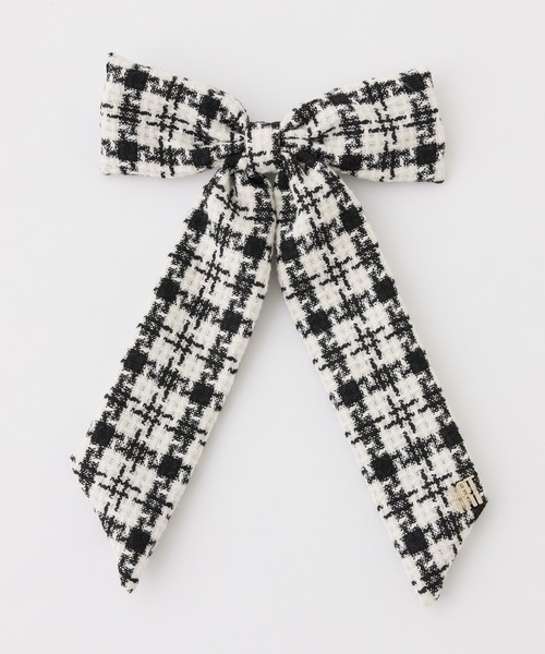 one after another NICE CLAUP（ワンアフターアナザーナイスクラップ）の「【Latini】リボンクリップ（バレッタ/ヘアクリップ・レディース・レッド/ホワイト×ブラック/ブラック/ブラック系その他・FREE）」の2枚目の写真