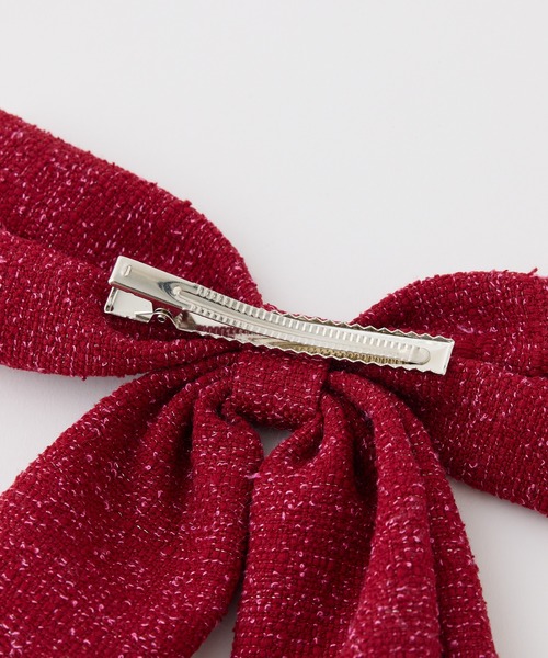 one after another NICE CLAUP（ワンアフターアナザーナイスクラップ）の「【Latini】リボンクリップ（バレッタ/ヘアクリップ・レディース・レッド/ホワイト×ブラック/ブラック/ブラック系その他・FREE）」の15枚目の写真