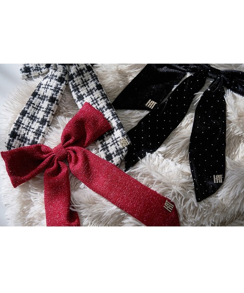 one after another NICE CLAUP（ワンアフターアナザーナイスクラップ）の「【Latini】リボンクリップ（バレッタ/ヘアクリップ・レディース・レッド/ホワイト×ブラック/ブラック/ブラック系その他・FREE）」の13枚目の写真