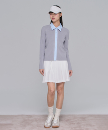 PLAYBOO（プレイブー）の「AIRY INVERTED PLEATS SKIRT W/INNER PANTS_White（スカート）」