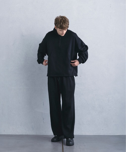 +phenix（プラスフェニックス）の「【WEB・直営店限定】+phenix(プラスフェニックス)FLEECE WIDE PANTS フリースワイドパンツ（その他パンツ・メンズ・チャコール/ブラック・M/XL/L）」の4枚目の写真