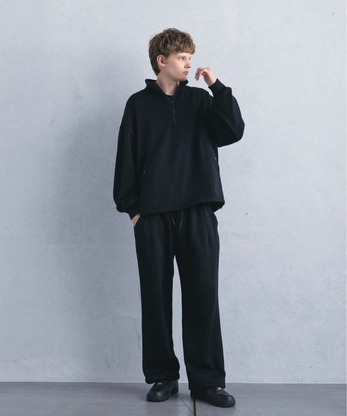 +phenix（プラスフェニックス）の「【WEB・直営店限定】+phenix(プラスフェニックス)FLEECE WIDE PANTS フリースワイドパンツ（その他パンツ・メンズ・チャコール/ブラック・M/XL/L）」の6枚目の写真