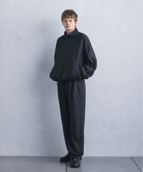 +phenix（プラスフェニックス）の「【WEB・直営店限定】+phenix(プラスフェニックス)FLEECE WIDE PANTS フリースワイドパンツ（その他パンツ・メンズ・チャコール/ブラック・M/XL/L）」の7枚目の写真