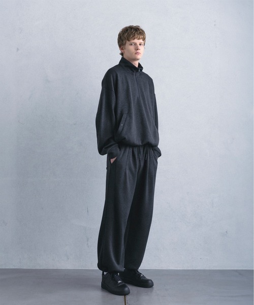 +phenix（プラスフェニックス）の「【WEB・直営店限定】+phenix(プラスフェニックス)FLEECE WIDE PANTS フリースワイドパンツ（その他パンツ・メンズ・チャコール/ブラック・M/XL/L）」の8枚目の写真
