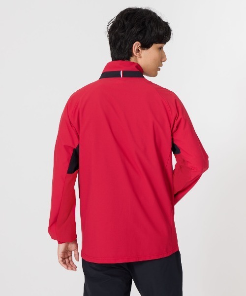 Potechino 半袖長袖2way 立体お花モチーフ 赤 ナイロン ジャケット コットンナイロンタフタジャケット(その他のジャケット・スーツ
