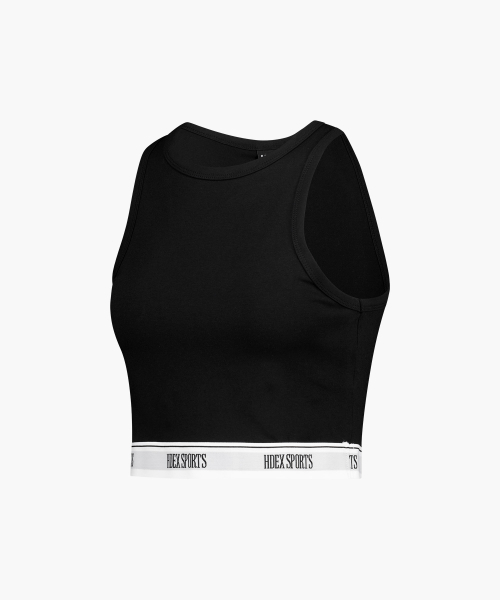 HDEX(エイチデックス)の「バンディングリトリートモーダルクロップタンクトップ(ブラック)(Tシャツ/カットソー・レディース・ブラック・S/M/L)」の2枚目の写真