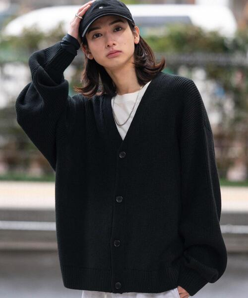 WEGO（ウィゴー）の「WEGO/【26年春夏新作】クロップドカーディガン（カーディガン/ボレロ・メンズ・オフホワイト/ブラック/ブルー系その他・MEDIUM/LARGE）」の3枚目の写真
