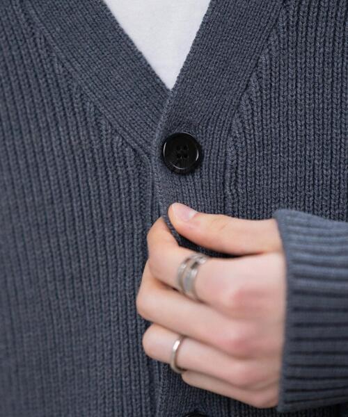 WEGO（ウィゴー）の「WEGO/【26年春夏新作】クロップドカーディガン（カーディガン/ボレロ・メンズ・オフホワイト/ブラック/ブルー系その他・MEDIUM/LARGE）」の14枚目の写真