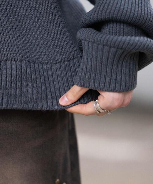 WEGO（ウィゴー）の「WEGO/【26年春夏新作】クロップドカーディガン（カーディガン/ボレロ・メンズ・オフホワイト/ブラック/ブルー系その他・MEDIUM/LARGE）」の16枚目の写真