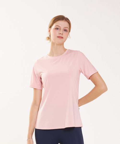 CIELCOCO(シエルココ)の「CLWT8094 オールデイショートスリーブピンク(Tシャツ/カットソー・レディース・ピンク・S/M/L)」の2枚目の写真