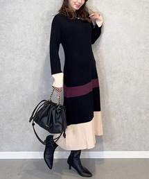 aquagarage（アクアガレージ）の「Aラインニットワンピース（ワンピース）」