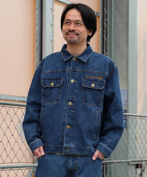 TOY MACHINE(トイ マシーン)の「TOY MACHINE/トイマシーン アウター デニム ジャケット MTMPGJK1(デニムジャケット・メンズ・ストライプ/ブラック/ダークインディゴブルー・M/L)」の20枚目の写真