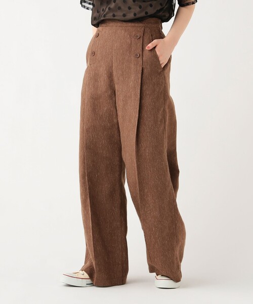 BEAMS HEART(ビームスハート)の「マリン タック ワイド パンツ(その他パンツ・レディース・ホワイト系その他5/ブラウン/チャコールグレー・FREE)」の3枚目の写真