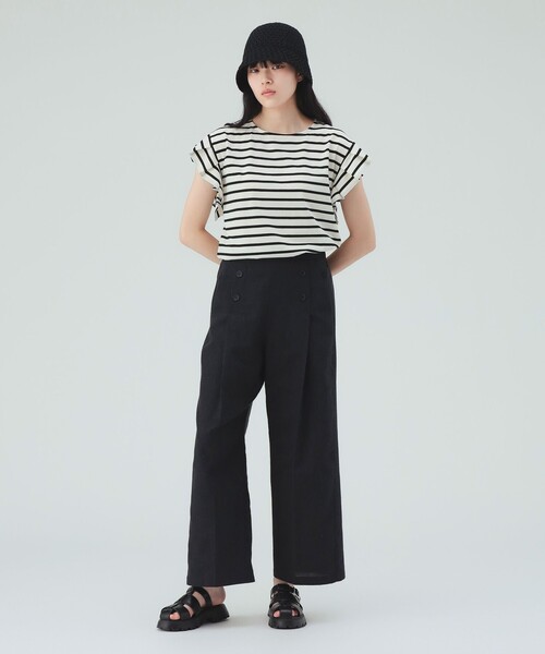 BEAMS HEART(ビームスハート)の「マリン タック ワイド パンツ(その他パンツ・レディース・ホワイト系その他5/ブラウン/チャコールグレー・FREE)」の18枚目の写真