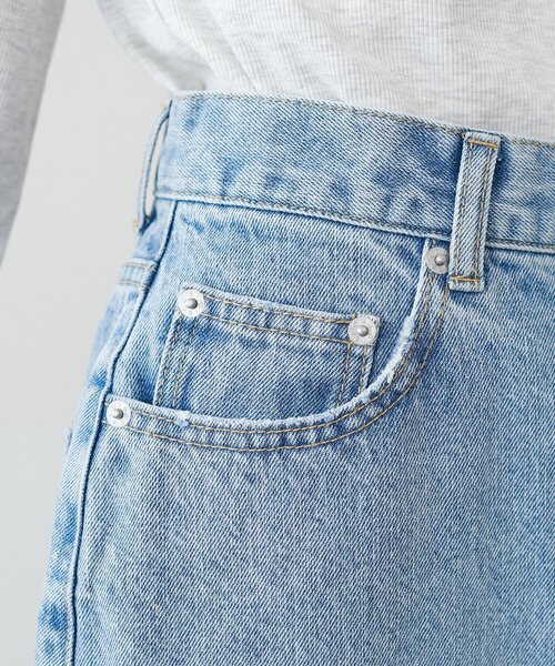 DISCOAT（ディスコート）の「USコットンクラッシュデニムナロースカート（デニムスカート・レディース・サックスブルー・FREE）」の19枚目の写真